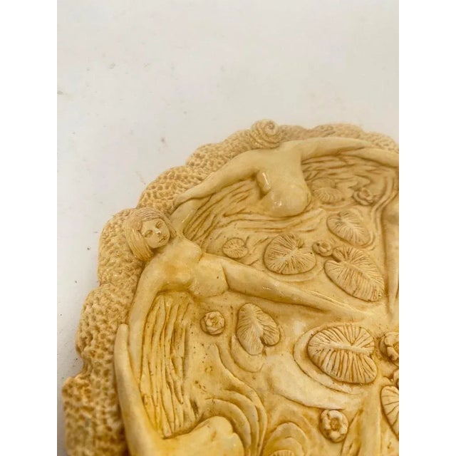 Ceramic Vide Poche with Sculpted Female, France, 1950s For Sale - Image 3 of 10