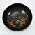 Vintage 1940s Japanese Black Lacquer Bowl With Painted Brass Inlay For Sale - Image 4 of 16