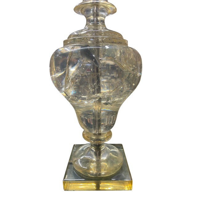 1970s Crushed Ice Resin Lamps by Marie-Claude De Fouquières, 1970s, Set of 2 For Sale - Image 5 of 9