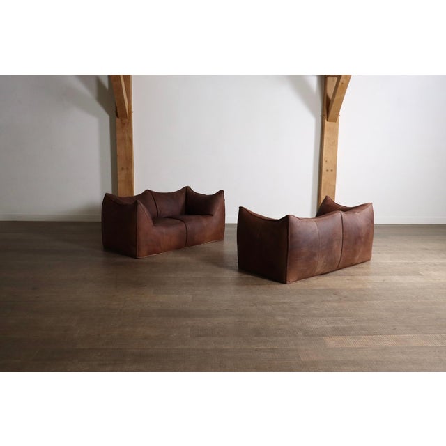 Mario Bellini Buffalo Leather Le Bambole Sofa by Mario Bellini for B&B Italia, 1970s For Sale - Image 4 of 18