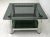 Mid-Century Modern Vintage Italian Aluminum and Glass Coffee Table, 1970s For Sale - Image 3 of 9