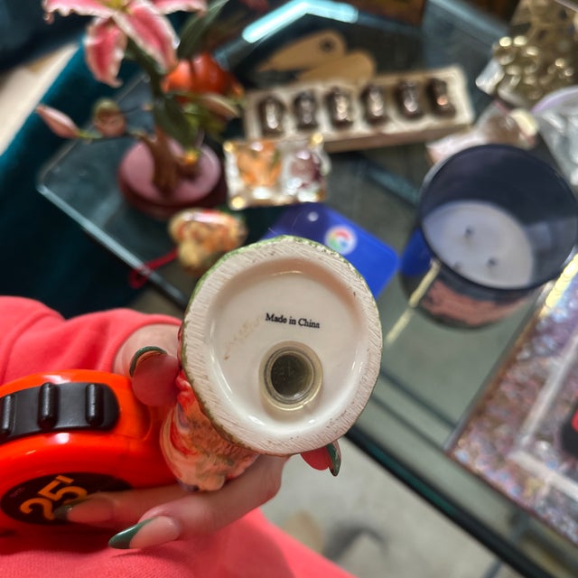 Ceramic 1970s Small Ceramic Hand Painted Rooster Salt Shaker For Sale - Image 7 of 7