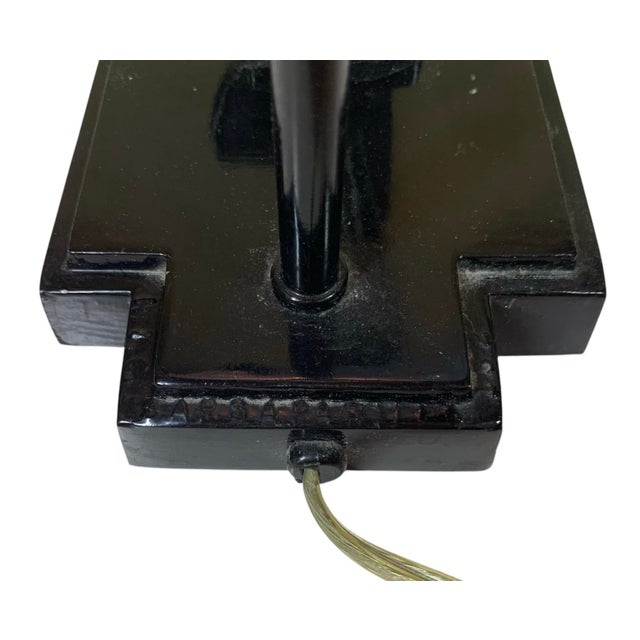 Metal 1980s Art Deco Frankart Nude Woman With Consolidated Glass Nymph Glass Lamp Sarsaparilla For Sale - Image 7 of 7