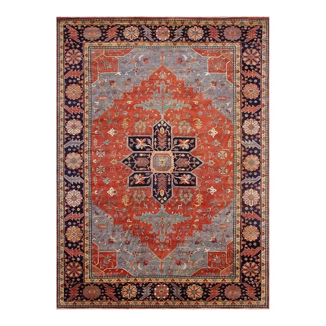 Pasargad Home Serapi Rust Wool Area Rug- 8' 0'' X 10' 0'' For Sale