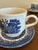 Vintage Churchill England Blue & White Transferware Cups and Saucers – Set of 4 For Sale - Image 9 of 12