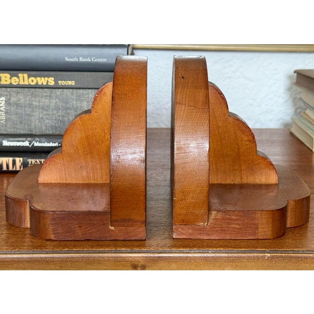Brown Handmade Wooden Shop Class Bookends, a Pair For Sale - Image 8 of 8