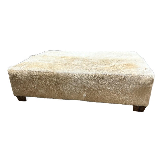 Contemporary Hair on Hide Ottoman For Sale