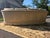 Mid-Century Modern **Price Drop** Vintage Hollywood Regency Chinoiserie Curved Ivory Sofa For Sale - Image 3 of 5