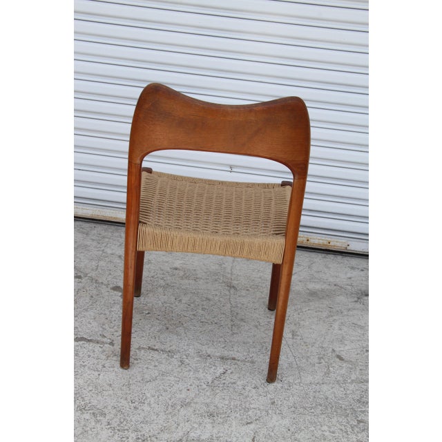 Late 20th Century Arne Hovmand Olsen For Mogens Kold Mcm Danish Teak Papercord Dining Chairs - Set of 8 For Sale - Image 9 of 9