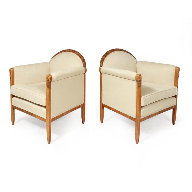 Set of French Art Deco Armchairs by Paul Follot, 1925, in Flawless conditions. Designed 1920 to 1949 I have official proof...