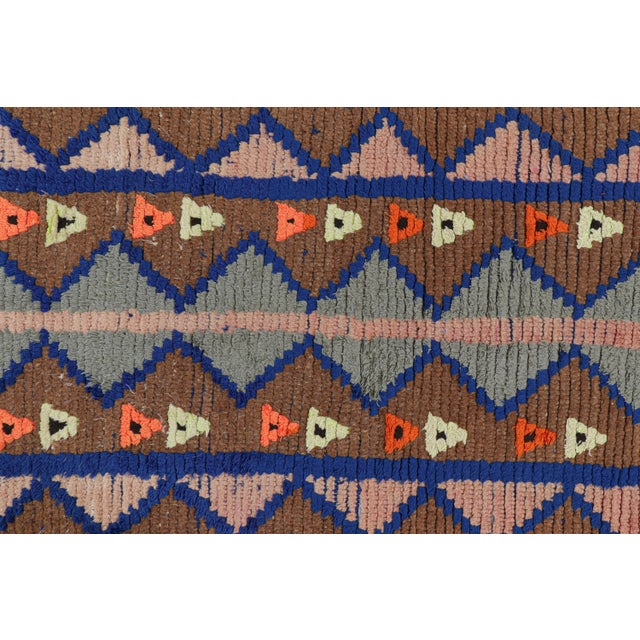 Moroccan Vintage Moroccan Runner With Polychromatic Geometric Patterns, From Rug & Kilim For Sale - Image 3 of 7