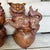 Pair Large 19" Terracotta Foo Dogs Chinese Guardian Lions Vintage Heavy For Sale In Miami - Image 6 of 17