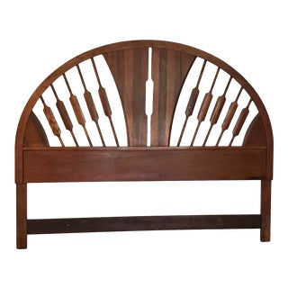 Kipp Stewart Drexel Declaration Style Walnut King Headboard For Sale