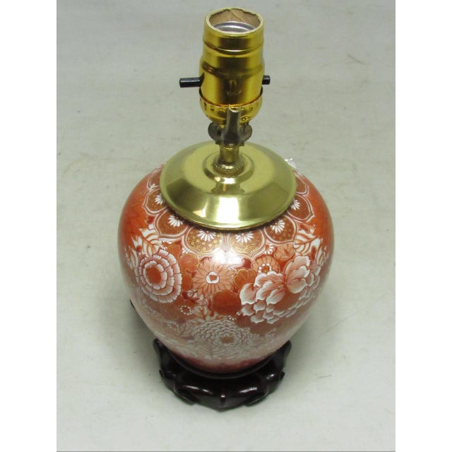 1950s 1950s Japanese Kutani Porcelain Ginger Jar Lamp For Sale - Image 5 of 15