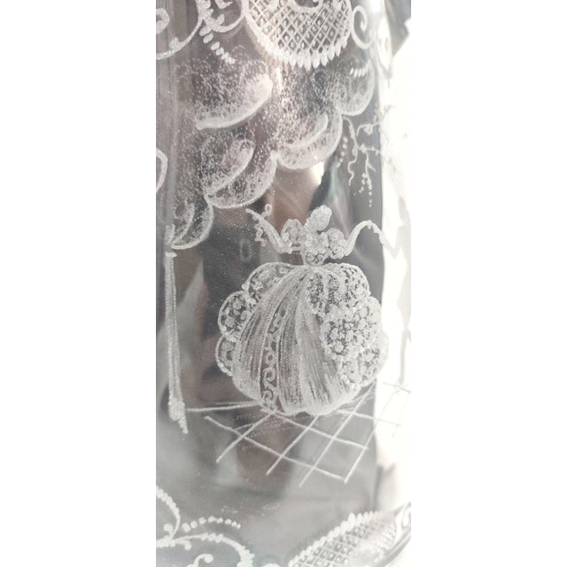 Hand Carved Glass Jug, France, 1950s For Sale - Image 15 of 18