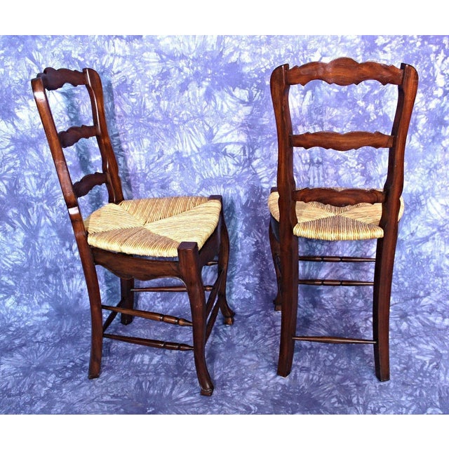 French Country Rush Seat Counter Chairs A Pair Chairish