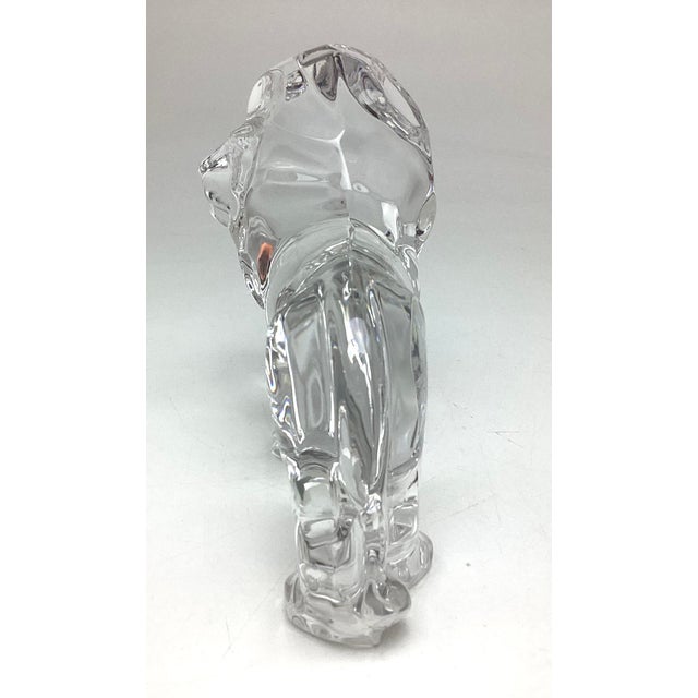 Art Nouveau Val Saint Lambert Crystal Lion Figurine For Sale - Image 3 of 7