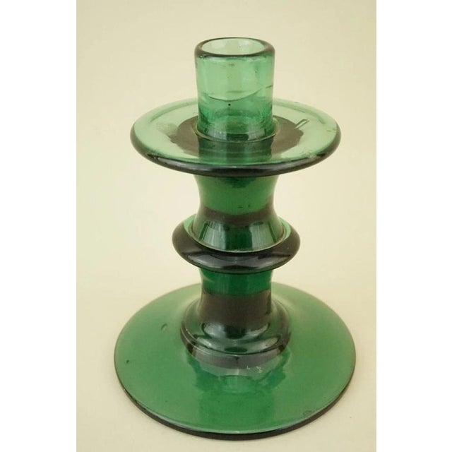 Glass Vintage Glass Candleholder attributed to Enrico Taddei, 1940s For Sale - Image 7 of 18