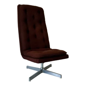 70's Mid-Century High Back Swivel and Rocking Lounge Chair