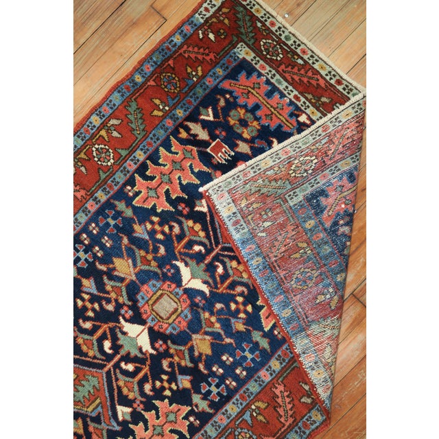 Early 20th Century Zabihi Collection Scatter Size Persian Oriental Heriz Rug - 2'11" x 4'6" For Sale - Image 4 of 6