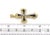 Contemporary Diamond & Enamel 18k Two Tone Gold Cross Charm Pendant For Sale - Image 3 of 3