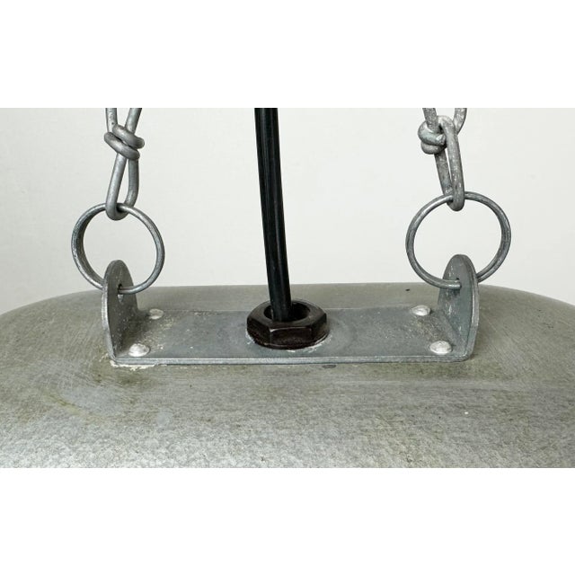 1960s Large Oval Industrial Polish Factory Pendant Lamp from Predom Mesko, 1960s For Sale - Image 5 of 13