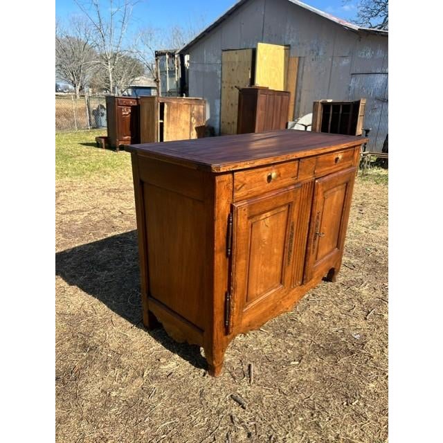 18th Century French Provinciale Louis XV Solid Walnut Sideboard / Buffet For Sale - Image 13 of 17