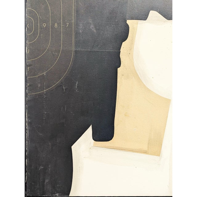 Paper Ken Luce "Drive Bye..." Contemporary Neutral Toned Social Commentary Collage Painting, 1995 For Sale - Image 7 of 10