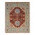 6x9 Talia Traditional Red Rust Bold Star Geometric Hand Knotted Wool Carpet Rug For Sale