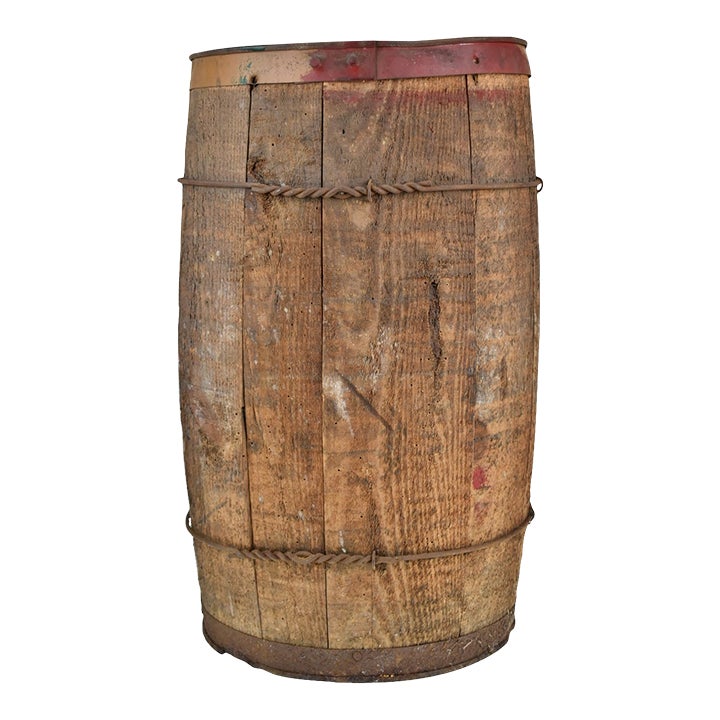 Antique Wooden Nail Keg Cask Barrel Chairish