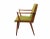 Chair with Armrests in Cherry, Green Fabric, 1955 For Sale - Image 10 of 11