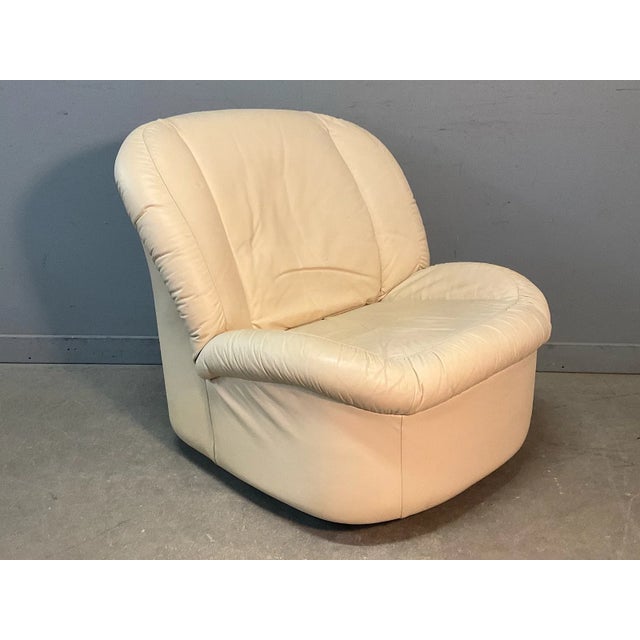 Vintage Emerson Leather Post Modern Lounge Chair For Sale - Image 4 of 7