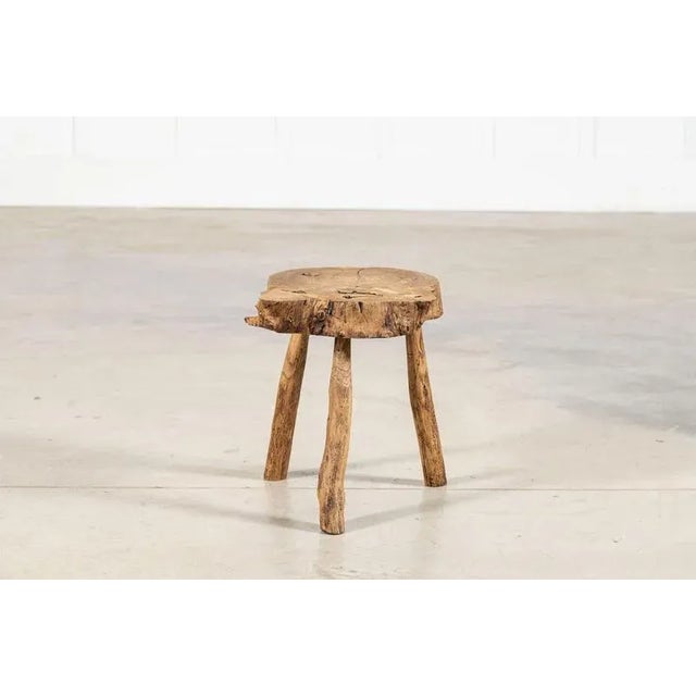 French Elm Side Table, 1900 For Sale - Image 6 of 10