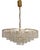 Antique Brass and Lead Crystal Chandelier from Ernst Palme, 1960s For Sale