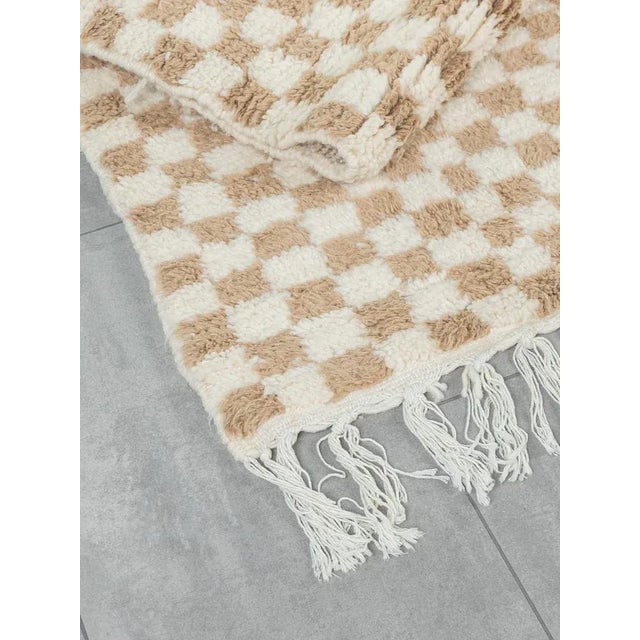 Checked Berber Rug, 2010s For Sale - Image 10 of 11