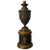 Fine antique 19th century French Empire gilt and patinated bronze urn form table lamp with siena marble mount, circa 1820....