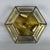 1970s Vintage Hexagonal Brass Ceiling Lamp with Beveled Glass, 1970s For Sale - Image 5 of 10