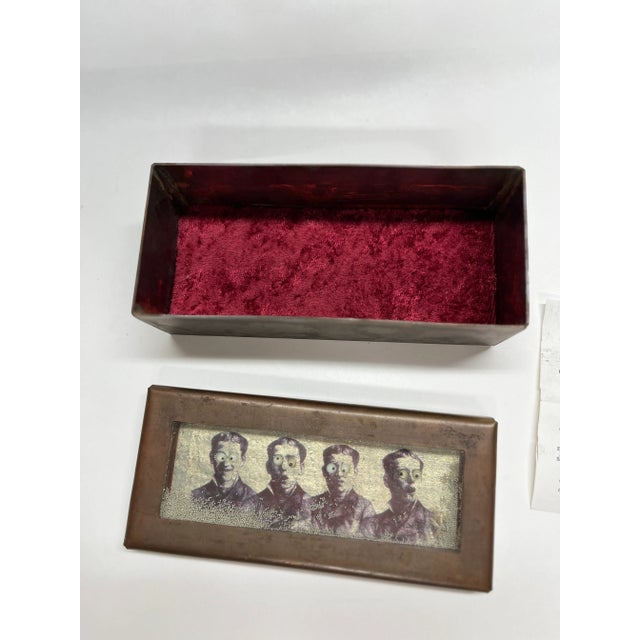 Signed and dated 2010, Grace Gunning Reliquary Box. Lined with red velvet. Certificate of authenticity inside. Playful,...