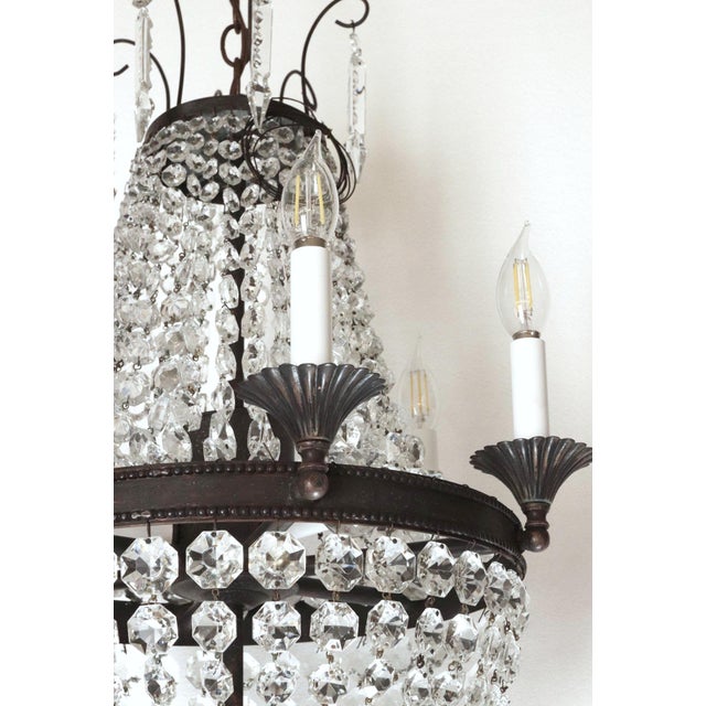 Early 20th Century Grand Prospect Hall Empire Crystal Chandelier For Sale In New York - Image 6 of 14