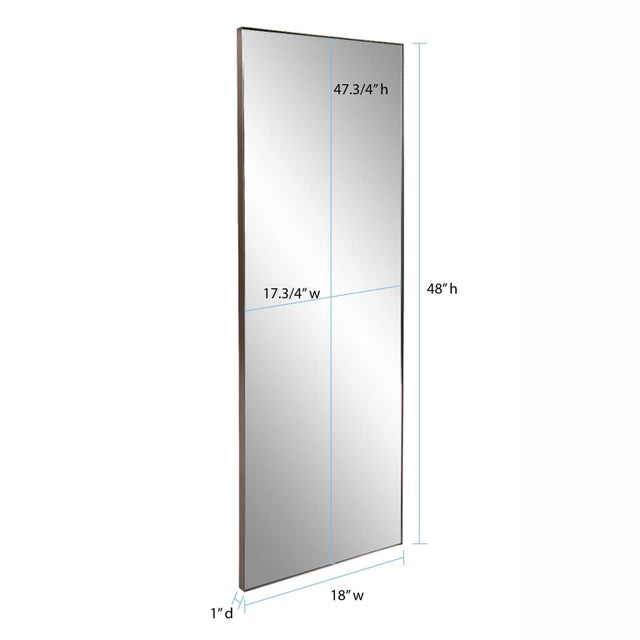 Kenneth Ludwig Chicago Van Buren Brushed Brass Rectangle Mirror For Sale - Image 4 of 8