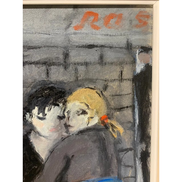 Late 20th Century Bruno Paoli "By Rose" Original Italian Modern Figurative Portrait, 20th Century Florence Italy Fine Art Painting, Oil on Board, 27.5x23.5" For Sale - Image 5 of 7