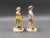 Sevres France Antique Porcelain Hand Painted Farm Lady & Gentleman Figurine Pair Measures approximately 3 1/4" diameter, 6...