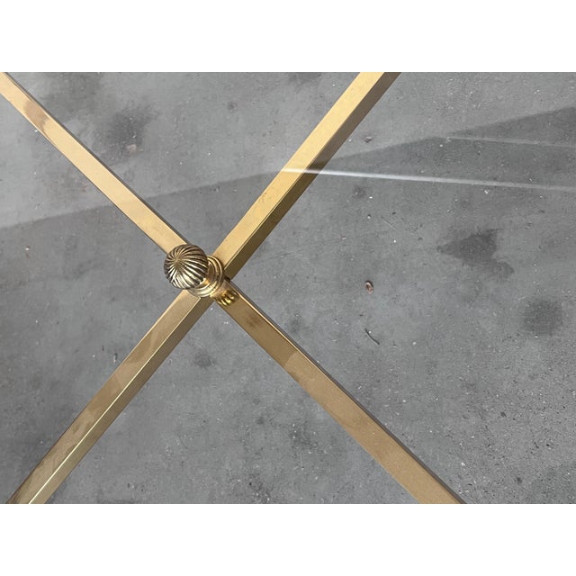Bronze Mid 20th Century Spanish Two Tier Square Brass and Bronze Coffee Table For Sale - Image 8 of 18