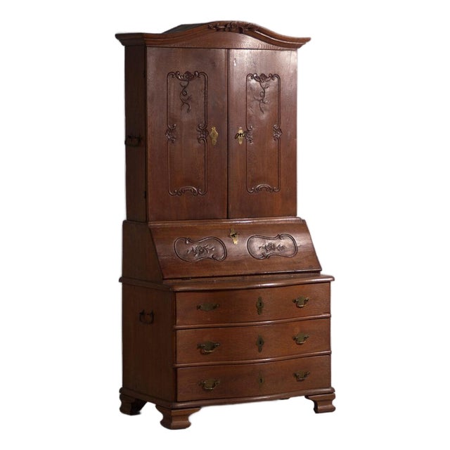Antique Oak Bookcase, Central Europe, 1850 For Sale
