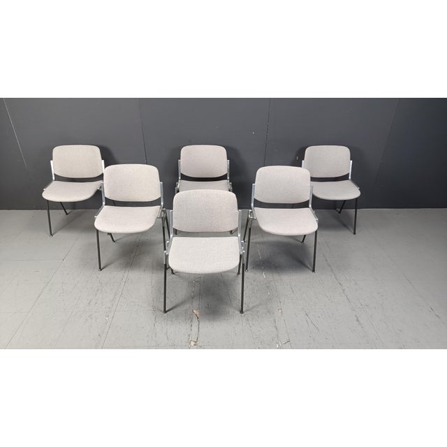 Vintage DSC 106 Side Chairs by Giancarlo Piretti for Castelli, 1970s, Set of 6 For Sale - Image 12 of 18