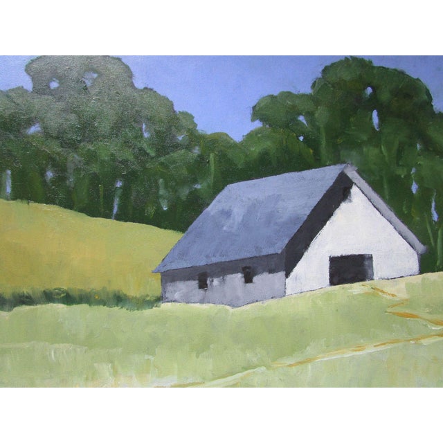 Santa Maria Barn Art Lynne French California Landscape Oil Painting For Sale - Image 4 of 6