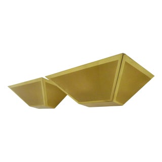 Vintage Gold Wall Sconces, 1980s, Set of 2 For Sale