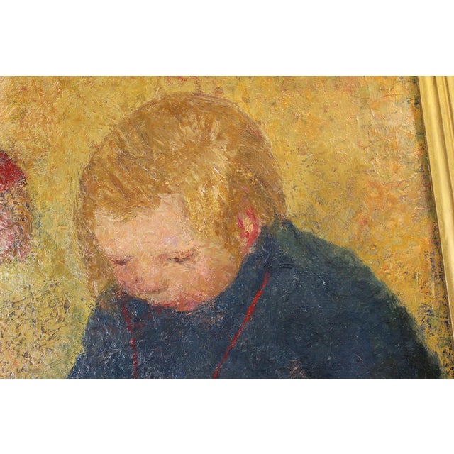 Vilma Vrbova-Kotrbova, Children with Balloons, 1961, Oil on Canvas, Framed For Sale - Image 13 of 14