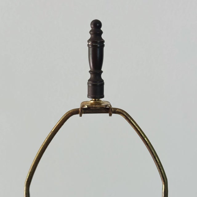 Gold Mid-Century Italian Murano Glass Lamp in Gold Swirl For Sale - Image 8 of 9