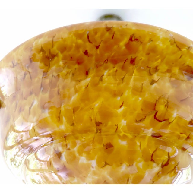 1930s Art Deco Amber Glass Pendant Light, 1930s For Sale - Image 5 of 18